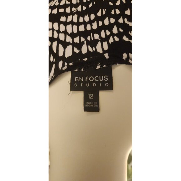 EnFocus size 12 comfy stretchy black and white dress, great condition - Picture 5 of 5
